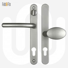 Simplefit by Fab & Fix Balmoral Sprung Offset Lever/Pad 92PZ/62PZ Door Handle with Snib - Medium Cover (243BP/211CRS)